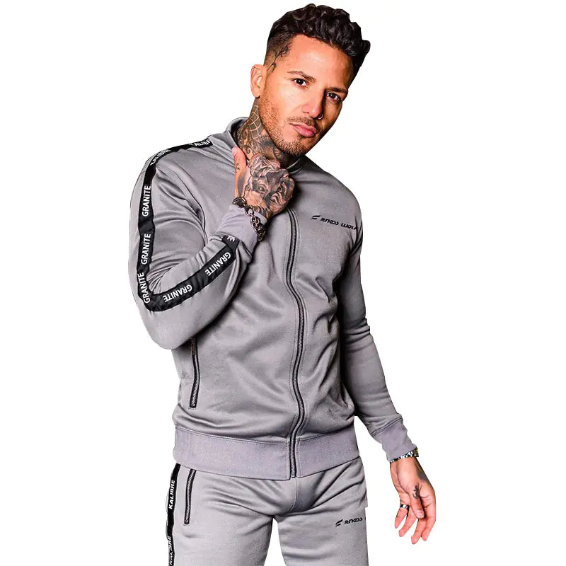 Chaqueta Cardigan Deportiva para Hombre y Pantalones Ajustados