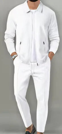 Traje de Chaqueta para Hombre con Bolsillos con Cremallera y Corte Slimbre